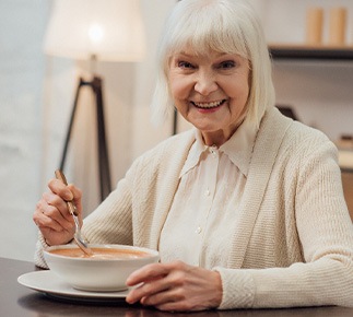 Stick to a soft, non-abrasive diet immediately following dental implant surgery